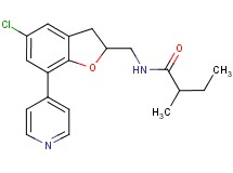 N-{[5-chloro-7-(4-pyridinyl)-2,3-dihydro-1-benzofuran-2-yl]methyl}-2-methylbutanamide
