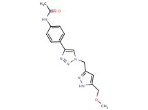 N-[4-(1-{[5-(methoxymethyl)-1H-pyrazol-3-yl]methyl}-1H-1,2,3-triazol-4-yl)phenyl]acetamide