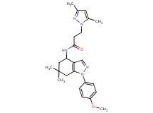 3-(3,5-dimethyl-1H-pyrazol-1-yl)-N-[1-(4-methoxyphenyl)-6,6-dimethyl-4,5,6,7-tetrahydro-1H-indazol-4-yl]propanamide