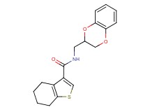 N-(2,3-dihydro-1,4-benzodioxin-2-ylmethyl)-4,5,6,7-tetrahydro-1-benzothiophene-3-carboxamide