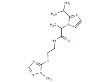 2-(2-isopropyl-1H-imidazol-1-yl)-N-{2-[(1-methyl-1H-tetrazol-5-yl)thio]ethyl}propanamide