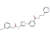 3-(4-{[(3-methylphenyl)acetyl]amino}-1H-pyrazol-1-yl)-N-[2-(3-pyridinyl)ethyl]benzamide