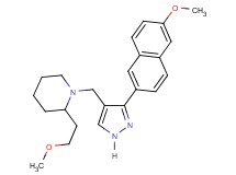 2-(2-methoxyethyl)-1-{[3-(6-methoxy-2-naphthyl)-1H-pyrazol-4-yl]methyl}piperidine