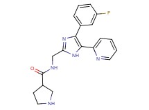 N-{[4-(3-fluorophenyl)-5-pyridin-2-yl-1H-imidazol-2-yl]methyl}pyrrolidine-3-carboxamide