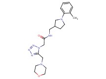 N-{[1-(2-methylphenyl)pyrrolidin-3-yl]methyl}-2-[5-(morpholin-4-ylmethyl)-1H-tetrazol-1-yl]acetamide