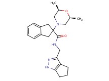 2-[(2R*,6S*)-2,6-dimethyl-4-morpholinyl]-N-(1,4,5,6-tetrahydrocyclopenta[c]pyrazol-3-ylmethyl)-2-indanecarboxamide