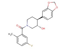 (3S*,4S*)-4-(1,3-benzodioxol-5-yl)-1-(5-fluoro-2-methylbenzoyl)piperidin-3-ol