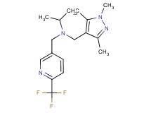 N-{[6-(trifluoromethyl)pyridin-3-yl]methyl}-N-[(1,3,5-trimethyl-1H-pyrazol-4-yl)methyl]propan-2-amine