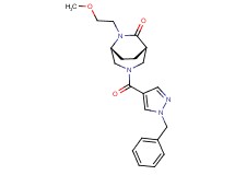 (1S*,5R*)-3-[(1-benzyl-1H-pyrazol-4-yl)carbonyl]-6-(2-methoxyethyl)-3,6-diazabicyclo[3.2.2]nonan-7-one