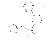 2-{3-[1-(1,3-thiazol-4-ylmethyl)-1H-imidazol-2-yl]piperidin-1-yl}nicotinonitrile
