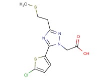 {5-(5-chloro-2-thienyl)-3-[2-(methylthio)ethyl]-1H-1,2,4-triazol-1-yl}acetic acid