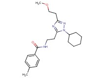 N-{2-[1-cyclohexyl-3-(2-methoxyethyl)-1H-1,2,4-triazol-5-yl]ethyl}-4-methylbenzamide