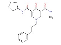 N-cyclopentyl-N'-methyl-4-oxo-1-(3-phenylpropyl)-1,4-dihydro-3,5-pyridinedicarboxamide