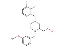 2-[4-(2,3-difluorobenzyl)-1-(3-methoxybenzyl)-2-piperazinyl]ethanol