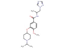 3-[(1-isopropylpiperidin-4-yl)oxy]-4-methoxy-N-[1-methyl-2-(1H-1,2,4-triazol-1-yl)ethyl]benzamide