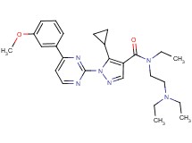 5-cyclopropyl-N-[2-(diethylamino)ethyl]-N-ethyl-1-[4-(3-methoxyphenyl)-2-pyrimidinyl]-1H-pyrazole-4-carboxamide