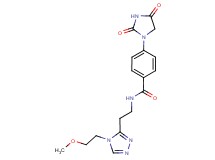 4-(2,4-dioxo-1-imidazolidinyl)-N-{2-[4-(2-methoxyethyl)-4H-1,2,4-triazol-3-yl]ethyl}benzamide