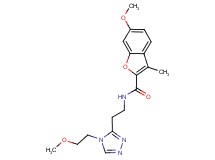 6-methoxy-N-{2-[4-(2-methoxyethyl)-4H-1,2,4-triazol-3-yl]ethyl}-3-methyl-1-benzofuran-2-carboxamide