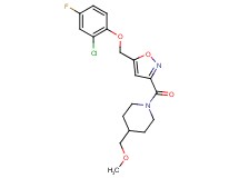 1-({5-[(2-chloro-4-fluorophenoxy)methyl]-3-isoxazolyl}carbonyl)-4-(methoxymethyl)piperidine