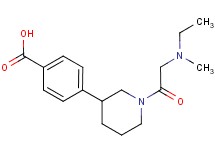 4-[1-(N-ethyl-N-methylglycyl)piperidin-3-yl]benzoic acid