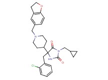 5-(2-chlorobenzyl)-3-(cyclopropylmethyl)-5-[1-(2,3-dihydro-1-benzofuran-5-ylmethyl)-4-piperidinyl]-2,4-imidazolidinedione