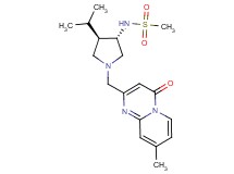 N-{(3S*,4R*)-4-isopropyl-1-[(8-methyl-4-oxo-4H-pyrido[1,2-a]pyrimidin-2-yl)methyl]pyrrolidin-3-yl}methanesulfonamide