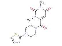 1,3-dimethyl-6-{[4-(1,3-thiazol-2-yl)-1-piperazinyl]carbonyl}-2,4(1H,3H)-pyrimidinedione