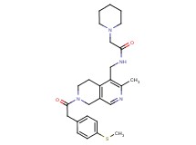 N-[(3-methyl-7-{[4-(methylthio)phenyl]acetyl}-5,6,7,8-tetrahydro-2,7-naphthyridin-4-yl)methyl]-2-(1-piperidinyl)acetamide