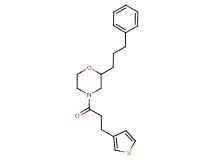 2-(3-phenylpropyl)-4-[3-(3-thienyl)propanoyl]morpholine