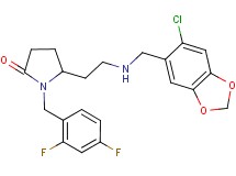 5-(2-{[(6-chloro-1,3-benzodioxol-5-yl)methyl]amino}ethyl)-1-(2,4-difluorobenzyl)-2-pyrrolidinone