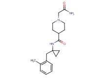 1-(2-amino-2-oxoethyl)-N-[1-(2-methylbenzyl)cyclopropyl]-4-piperidinecarboxamide