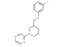 2-{3-[(3-fluorophenoxy)methyl]-1-piperidinyl}pyrazine