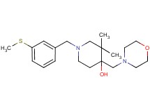 3,3-dimethyl-1-[3-(methylthio)benzyl]-4-(morpholin-4-ylmethyl)piperidin-4-ol