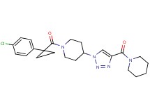 1-{[1-(4-chlorophenyl)cyclopropyl]carbonyl}-4-[4-(1-piperidinylcarbonyl)-1H-1,2,3-triazol-1-yl]piperidine