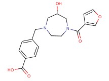 4-{[4-(3-furoyl)-6-hydroxy-1,4-diazepan-1-yl]methyl}benzoic acid