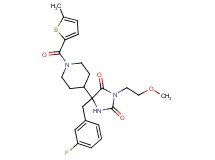 5-(3-fluorobenzyl)-3-(2-methoxyethyl)-5-{1-[(5-methyl-2-thienyl)carbonyl]-4-piperidinyl}-2,4-imidazolidinedione