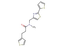 N-methyl-3-(3-thienyl)-N-{[2-(2-thienyl)-1,3-thiazol-4-yl]methyl}propanamide