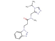3-(1H-1,2,3-benzotriazol-1-yl)-N-[(4-isopropyl-4H-1,2,4-triazol-3-yl)methyl]-N-methylpropanamide