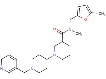 N-methyl-N-[(5-methyl-2-furyl)methyl]-1'-(pyridin-3-ylmethyl)-1,4'-bipiperidine-3-carboxamide