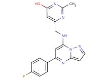 6-({[5-(4-fluorophenyl)pyrazolo[1,5-a]pyrimidin-7-yl]amino}methyl)-2-methyl-4-pyrimidinol