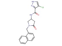 4-chloro-N-[1-(1-naphthylmethyl)-5-oxopyrrolidin-3-yl]-1H-pyrazole-3-carboxamide