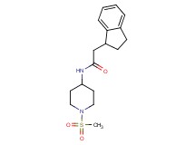 2-(2,3-dihydro-1H-inden-1-yl)-N-[1-(methylsulfonyl)-4-piperidinyl]acetamide