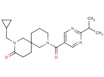 2-(cyclopropylmethyl)-8-[(2-isopropyl-5-pyrimidinyl)carbonyl]-2,8-diazaspiro[5.5]undecan-3-one