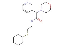 N-[2-(cyclohexylthio)ethyl]-2-(4-morpholinyl)-2-(3-pyridinyl)acetamide