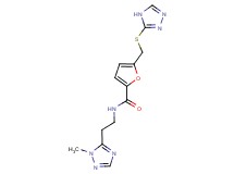 N-[2-(1-methyl-1H-1,2,4-triazol-5-yl)ethyl]-5-[(4H-1,2,4-triazol-3-ylthio)methyl]-2-furamide