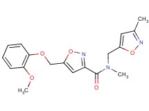 5-[(2-methoxyphenoxy)methyl]-N-methyl-N-[(3-methylisoxazol-5-yl)methyl]isoxazole-3-carboxamide