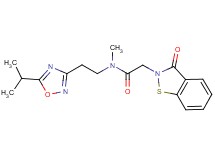N-[2-(5-isopropyl-1,2,4-oxadiazol-3-yl)ethyl]-N-methyl-2-(3-oxo-1,2-benzisothiazol-2(3H)-yl)acetamide