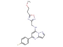 5-(4-fluorophenyl)-N-{[5-(2-methoxyethyl)-1,2,4-oxadiazol-3-yl]methyl}pyrazolo[1,5-a]pyrimidin-7-amine