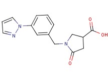 5-oxo-1-[3-(1H-pyrazol-1-yl)benzyl]pyrrolidine-3-carboxylic acid