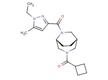 (1S*,5R*)-3-(cyclobutylcarbonyl)-6-[(1-ethyl-5-methyl-1H-pyrazol-3-yl)carbonyl]-3,6-diazabicyclo[3.2.2]nonane